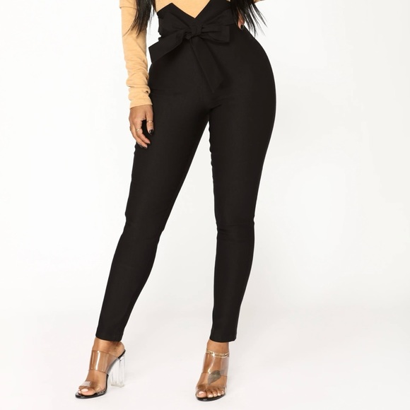 Knot your girl pants- Black - Picture 1 of 4